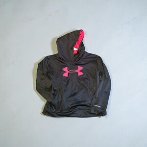 Under Armour Kids Hoodie in Black with Pink Accents